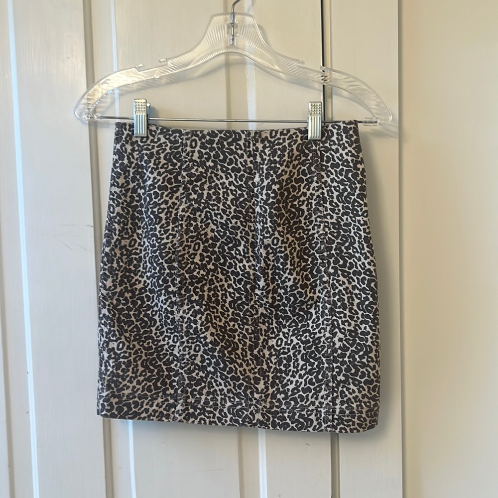Free People leopard print skirt
